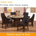Newstar modern white round marble top dining table